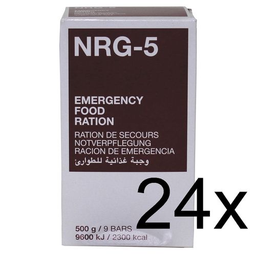 NRG-5 Notration 24x500 g (je 9 Riegel) - Emergency Food Ration